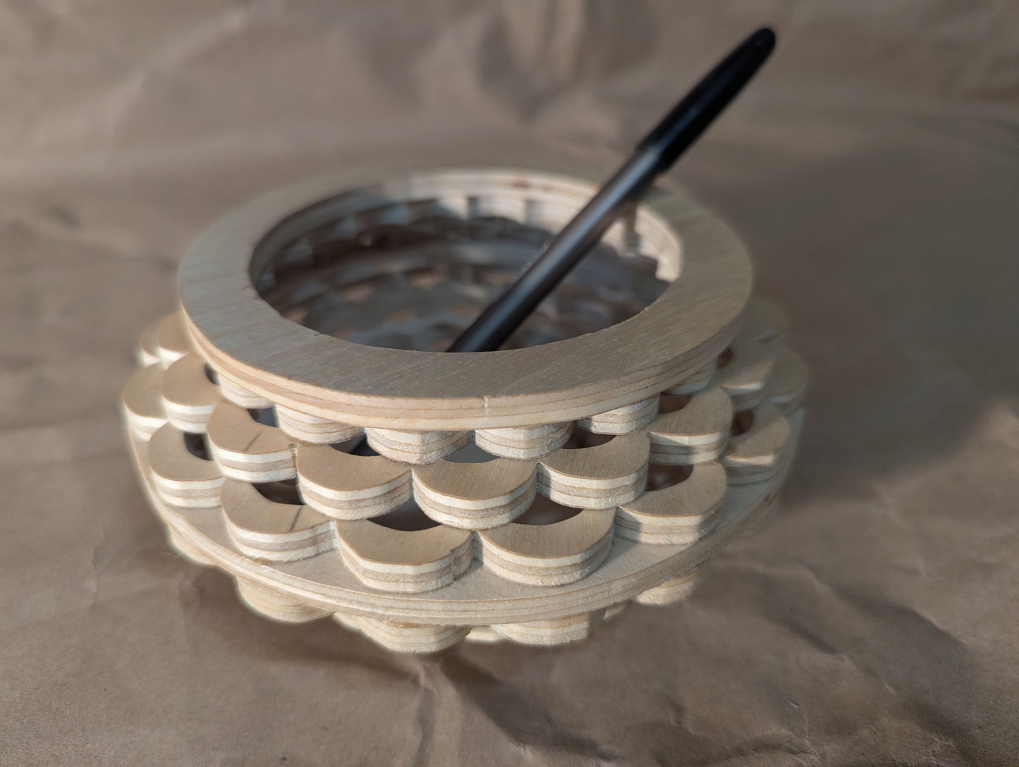 Plywood basket
